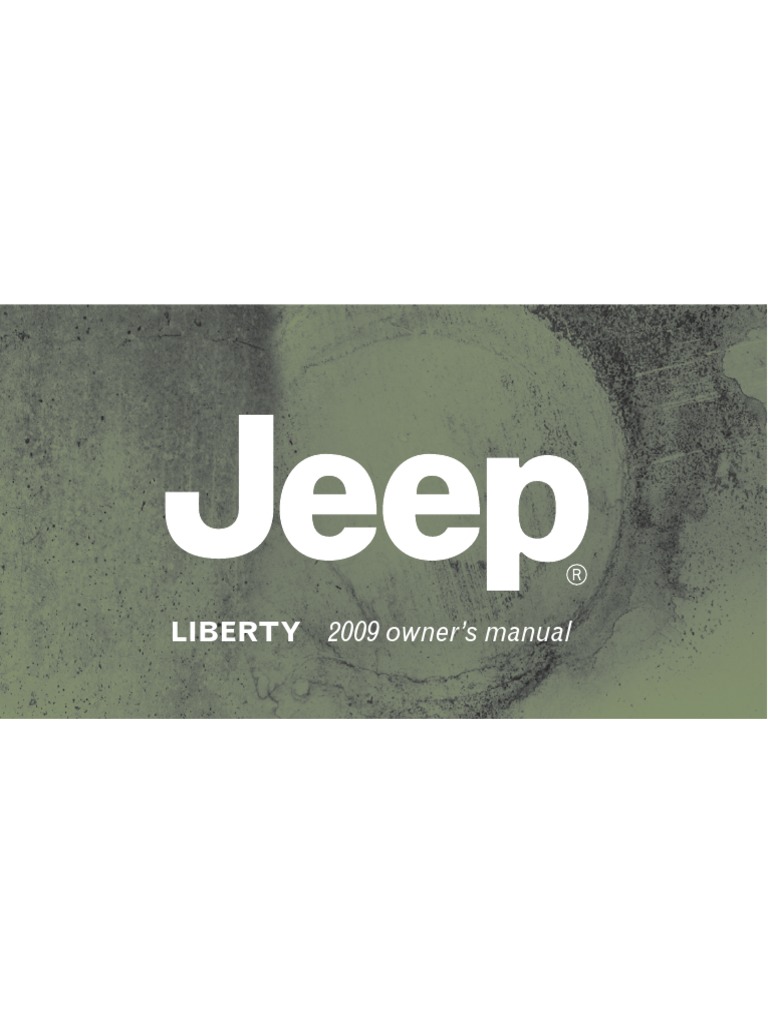 2009 Jeep Liberty Owners Manual 1st PDF Vehicles Components