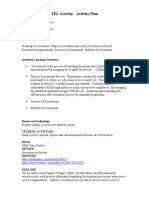 TEL Activity - Activity Plan: Name: Mahmoodulhassan Grade / Course: HRM Length of Activity: 1hour Lesson Description