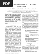 Analysis and Optimization of 132KV Grid Using ETAP PDF