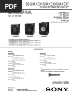 Service Manual: Speaker System