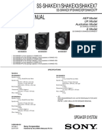 Service Manual: Speaker System