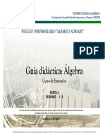 Álgebra guía didáctica cursos extensión ULA