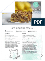 Torta Integral de Banana: Ingredientes Preparo