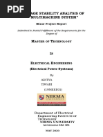 "Voltage Stability Analysis of Multimachine System": Minor Project Report