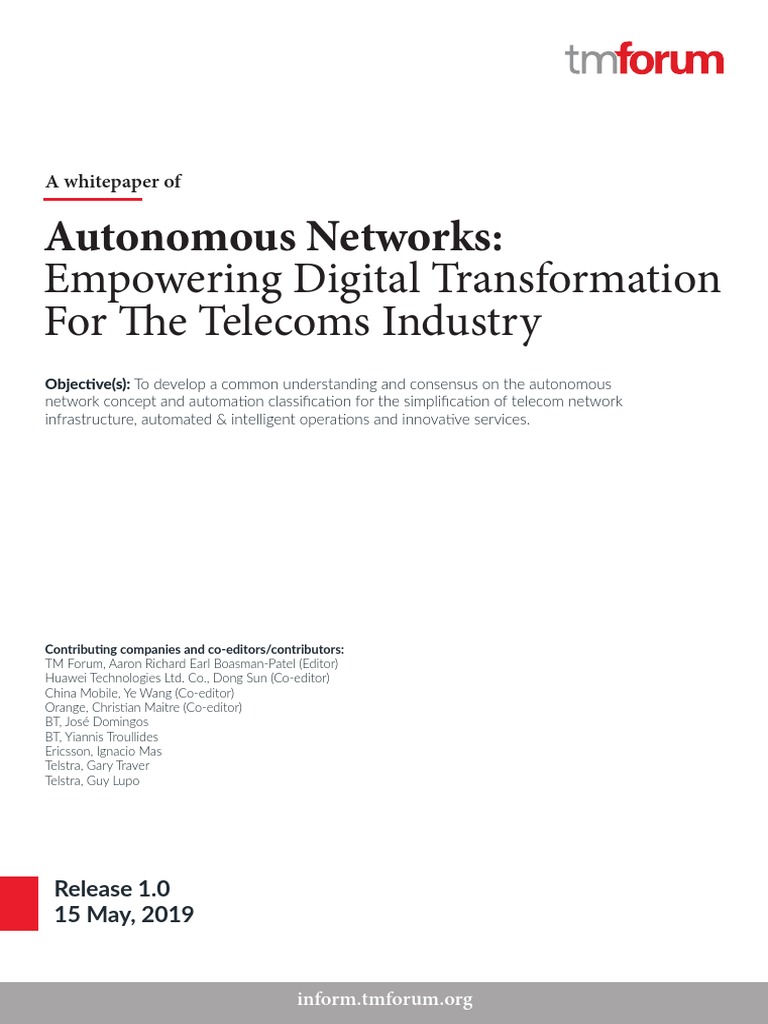 Autonomous Network Framework Overview | PDF | Automation | Artificial ...