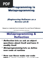 All Programming Is Metaprogramming: (Engineering Software As A Service 3.5)