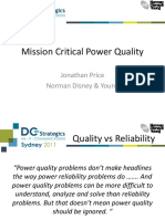 Data Centre Strategics Sydney Presentation_Mission Critical Power Quality (Jonathan Price)