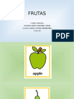 Frutas: Course: English I Student: Arbieto Martinez, Bryan College Career: Systems Engineering Cycle: Vii