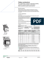 Tesys Contactors: For Switching 3-Phase Capacitor Banks, Used For Power Factor Correction