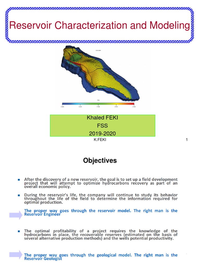 Reservoir Characterization and modelingFSS PDF