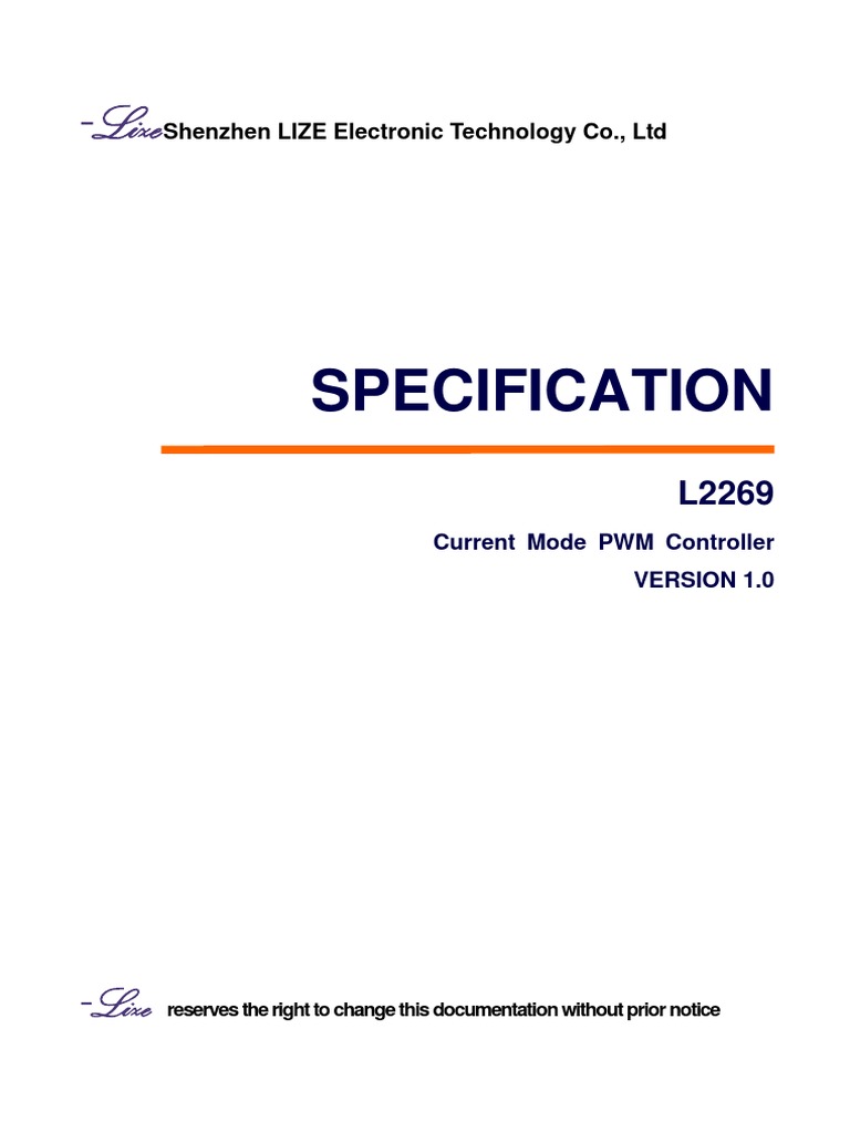 Specification: Shenzhen LIZE Electronic Technology Co., LTD | PDF