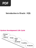 Introduction To Oracle: SQL