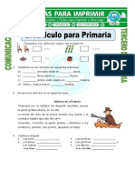 Ficha El Articulo para Primaria para Tercero de Primaria