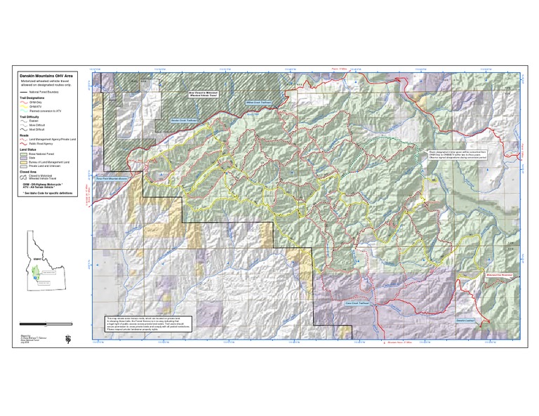 Danskin Mountains Map | PDF | Streets And Roads | Land Transport