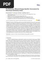 Applied Sciences: No-Reference Blurred Image Quality Assessment by Structural Similarity Index