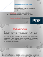 TEXTUALIZACION - Recomendaciones para Escribir Un Texto