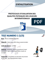 Plan D Athletisation Protocoles D Evaluation Des Qualites Physiques Des Joueurs Internationaux
