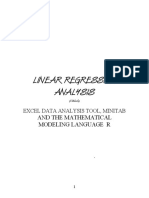 Linear Regression Models Using Excel R and MINITAB PDF