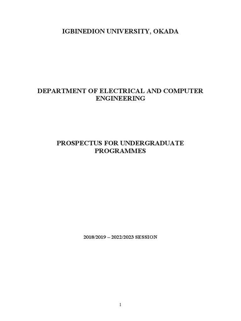 2018 Prospectus Electrical and Computer Engineering-COREN | PDF | Gases ...