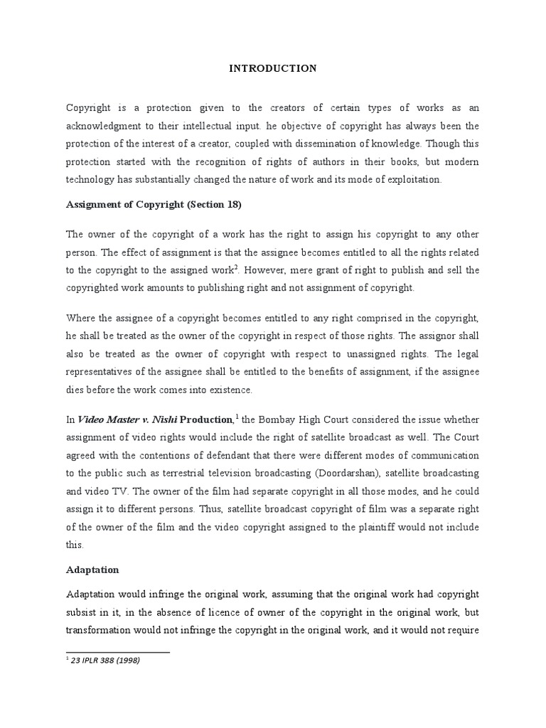 Assignment No 27 Copyright Assignment Deed | PDF | Royalty Payment ...