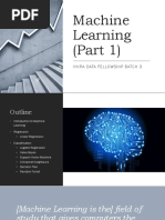 Machine Learning (Part 1) : Iykra Data Fellowship Batch 3