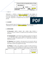 Procedimiento Seguro para Trabajo en Excavaciones