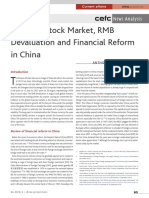 Tumbled Stock Market, RMB Devaluation and Financial Reform in China