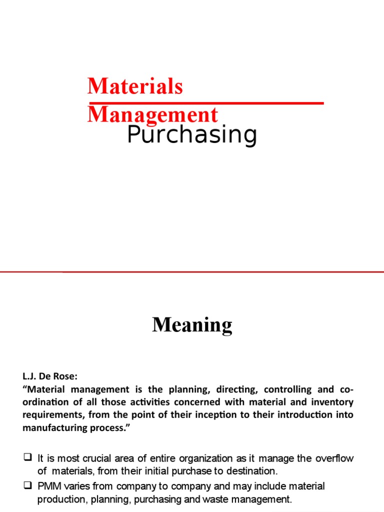 Unit 1, Purchasing | PDF | Procurement | Inventory