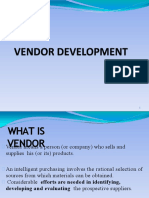 Unit 2, Vendor Development