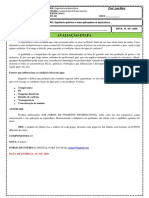 AVALIAÇÃO DA ENGENARIA DE AQUICULTURA SEMESTRE 2019 PDF