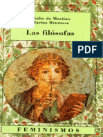 Las Filósofas. Las mujeres protagonistas en la historia del pensamiento. Martino, Giulio de, Bruzzese, Marina