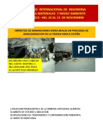 Mineria Artesanal Aurifera y Contaminacion Ambiental en La