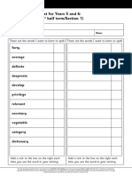 Spelling Log Word List or Years 5 and 6: Spelling 5, List 1 (1 Hal Term/section 1)