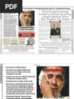 Obama Ineligible/Support LTC Terry Lakin - Wash Times Natl Wkly 2011-01-03 2 Pg Ctr Fold-pgs 20&21
