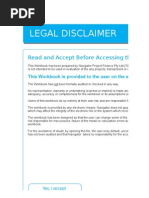 Legal Disclaimer: Read and Accept Before Accessing The Tutorial Workbook