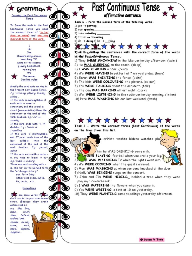 Past Continuous Ingles 2 Symbols Verb