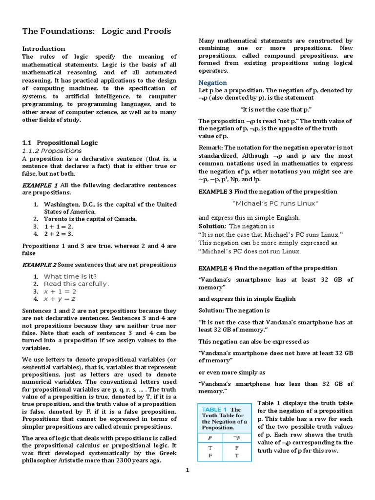 The Foundations: Logic and Proofs | PDF | If And Only If | Logic