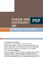 Shazia Siddique Sociology Upr AJK: "Monitor and Control Progress"