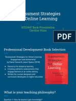 Assessment Strategies For Online Learning: SCED647 Book Presentation Caroline Riina