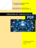 CREACIÓN DE TABLAS DE BASE DE DATOS(5 EJEMPLO)