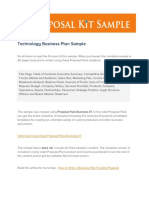 Technology Business Plan Sample: Click Here To Purchase Proposal Pack Business #7