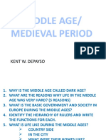 Middle Age/ Medieval Period: Kent W. Depayso