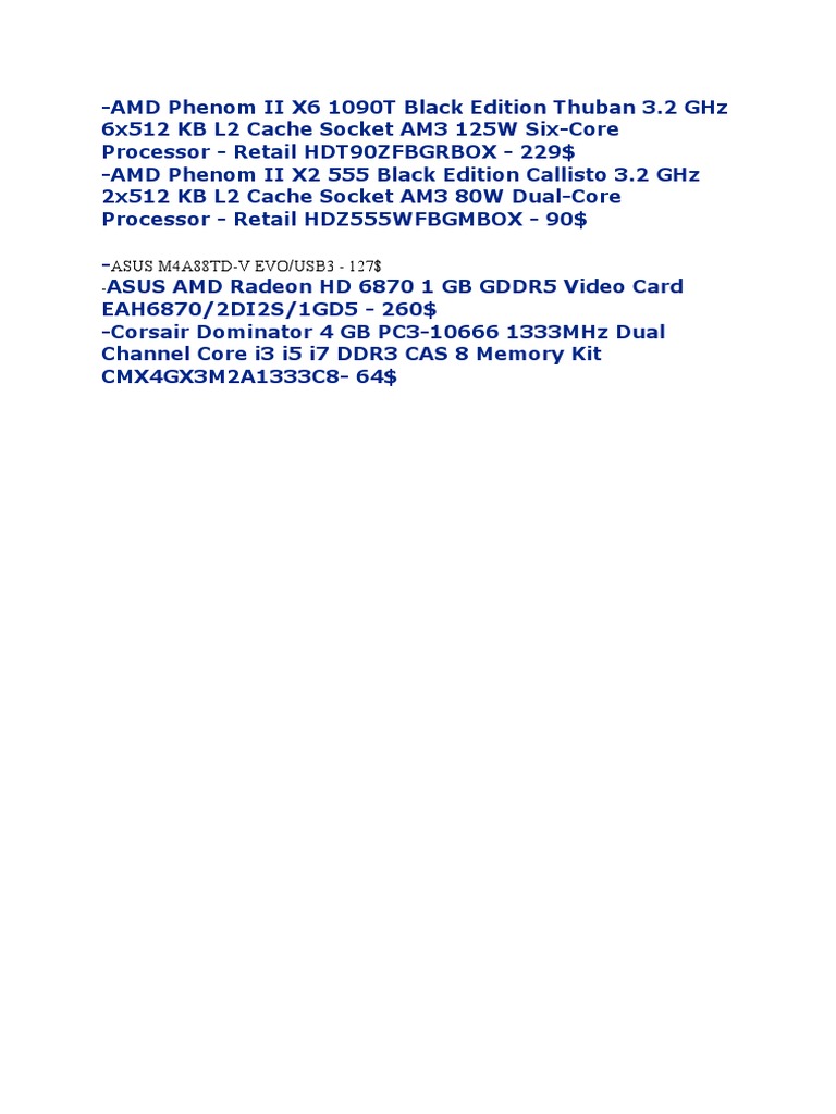 Specs | PDF | Computer Companies Of The United States | Computer Hardware