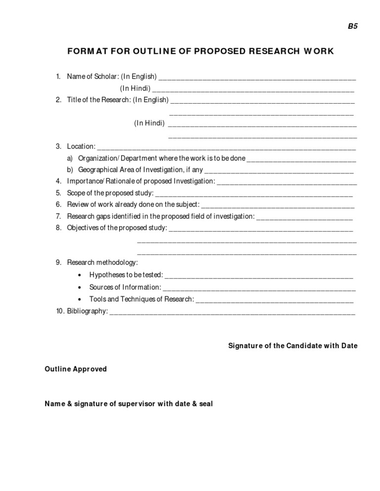 Research Proposal Outline Guide | PDF | Career & Growth
