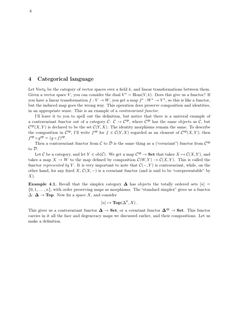 4 Categorical Language | PDF | Category Theory | Space