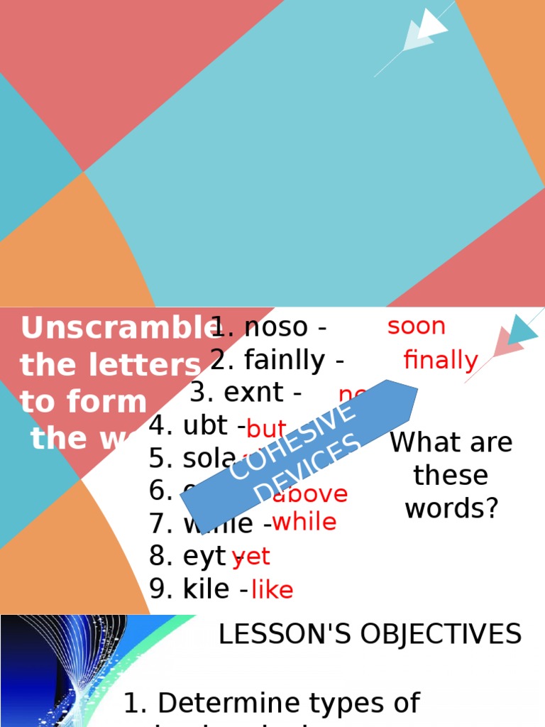 Cohesive Devices PDF