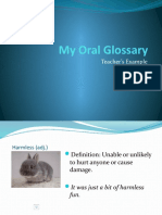 My Oral Glossary Example