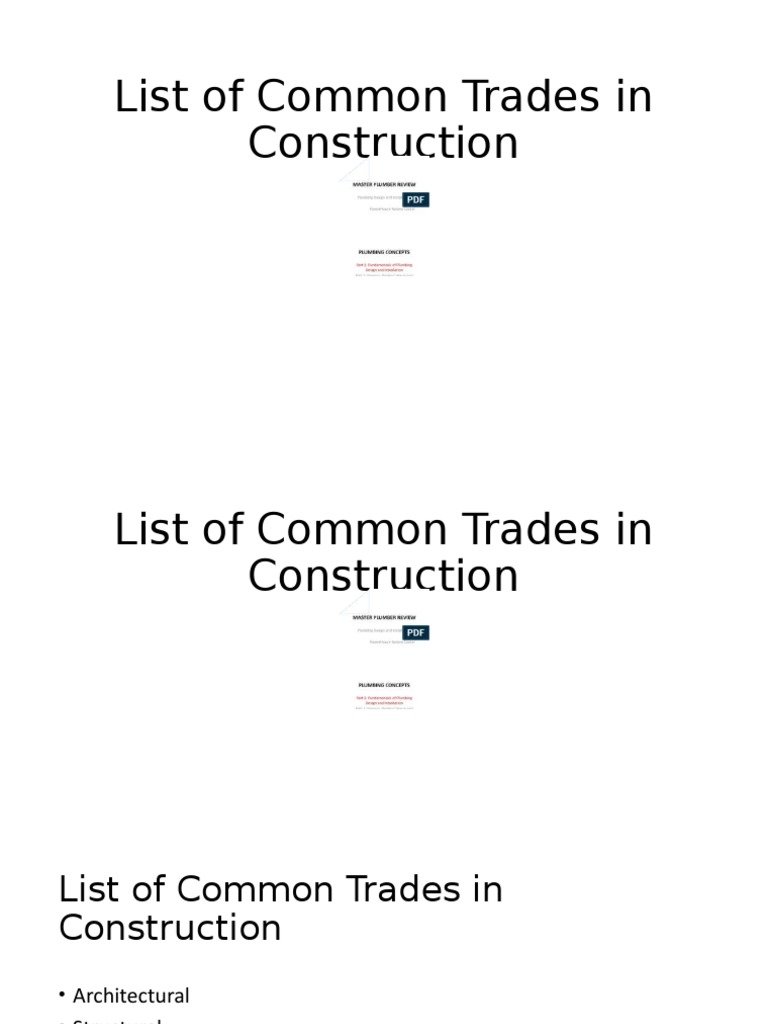 Construction Trade Essentials | PDF