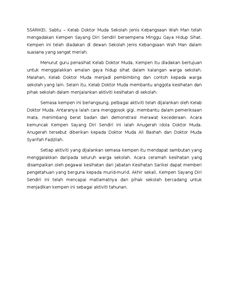 Karangan Berita Isi Tempat Kosong Pdf