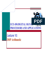 DSP Arithmetic: Ece 450:digital Signal Processors and Applications Processors and Applications